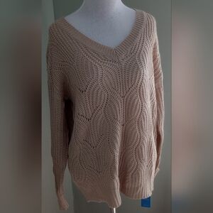 NWT Cupshe V neck Sweater Size S Small